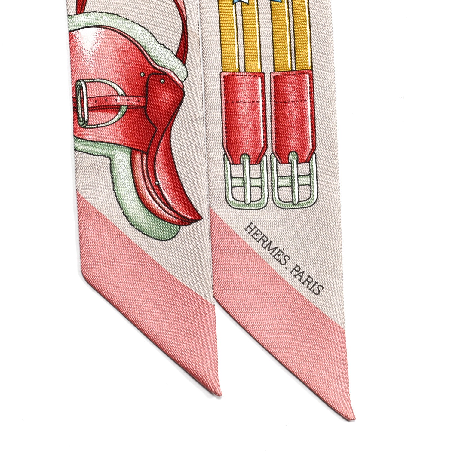 Hermes Silk Jumping Twilly Beige Rose Vieux Rose 2 of 5