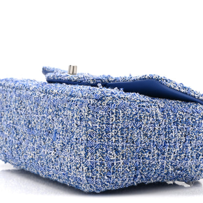 Chanel Tweed Quilted Mini Rectangular Flap Blue White 10 of 11