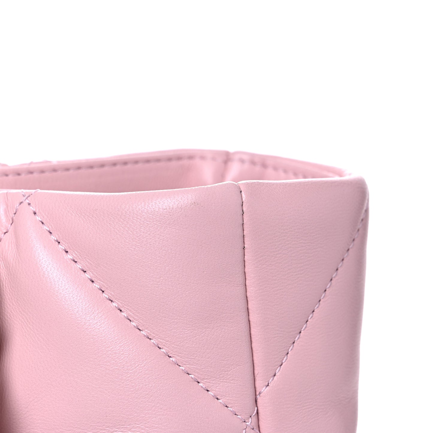 Lambskin Quilted Chanel 19 Shopping Bag Pink