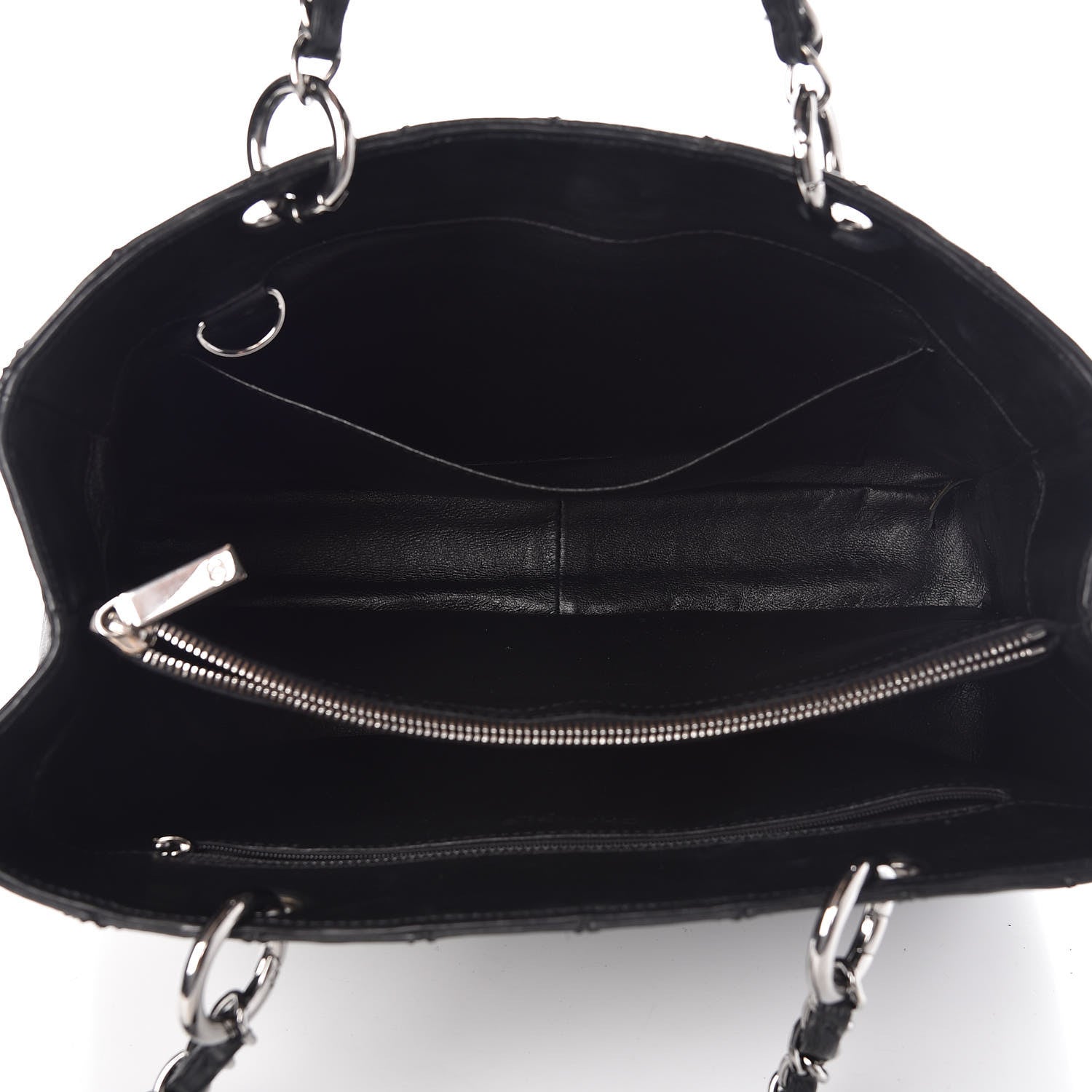Chanel Calfskin Quilted Grand Shopping Tote GST Black 5 of 13