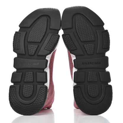Balenciaga Laminated Knit Bi-Color Sole Womens Speed Sneakers 40 Pink White Black 5 of 9