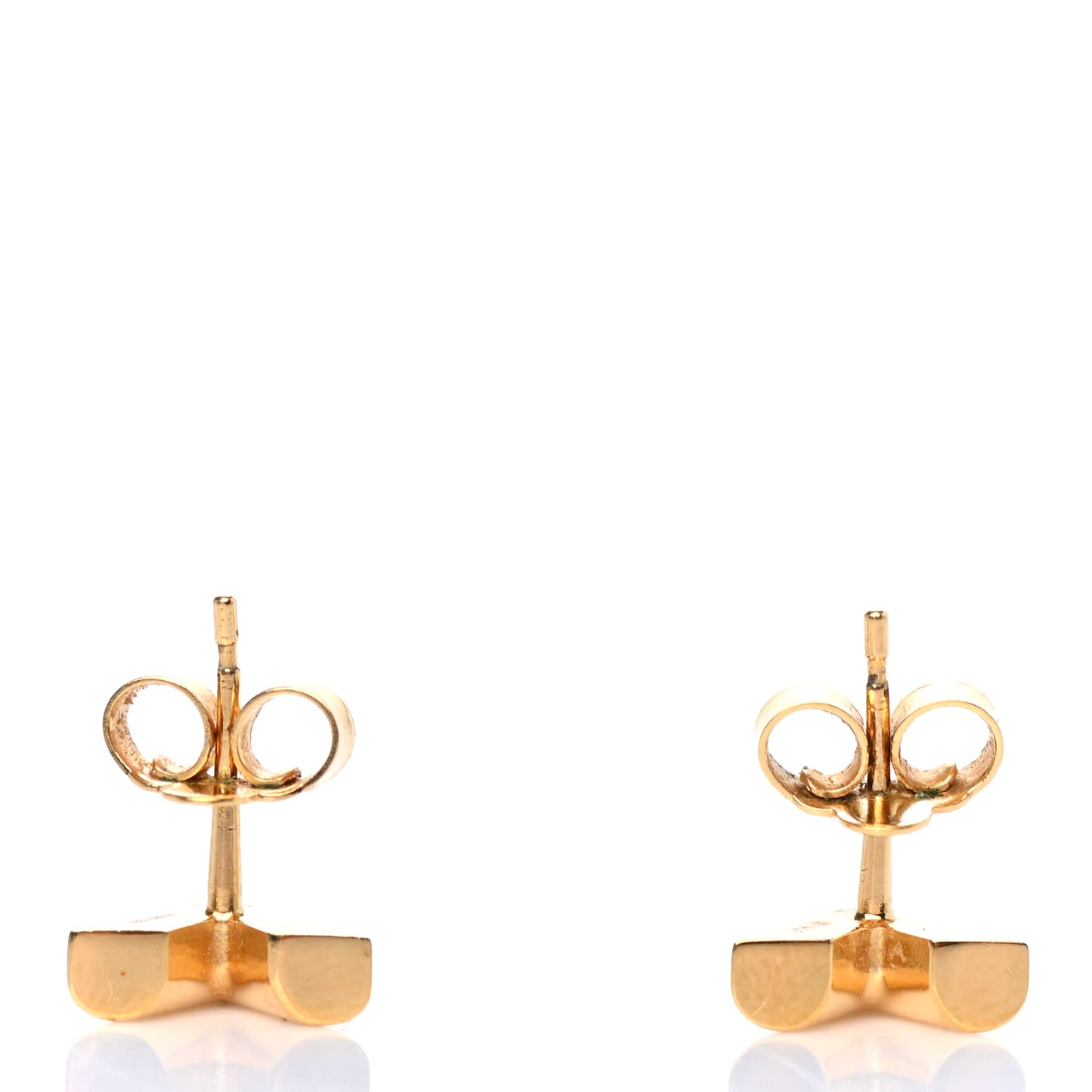 Brass Essential V Stud Earrings Gold