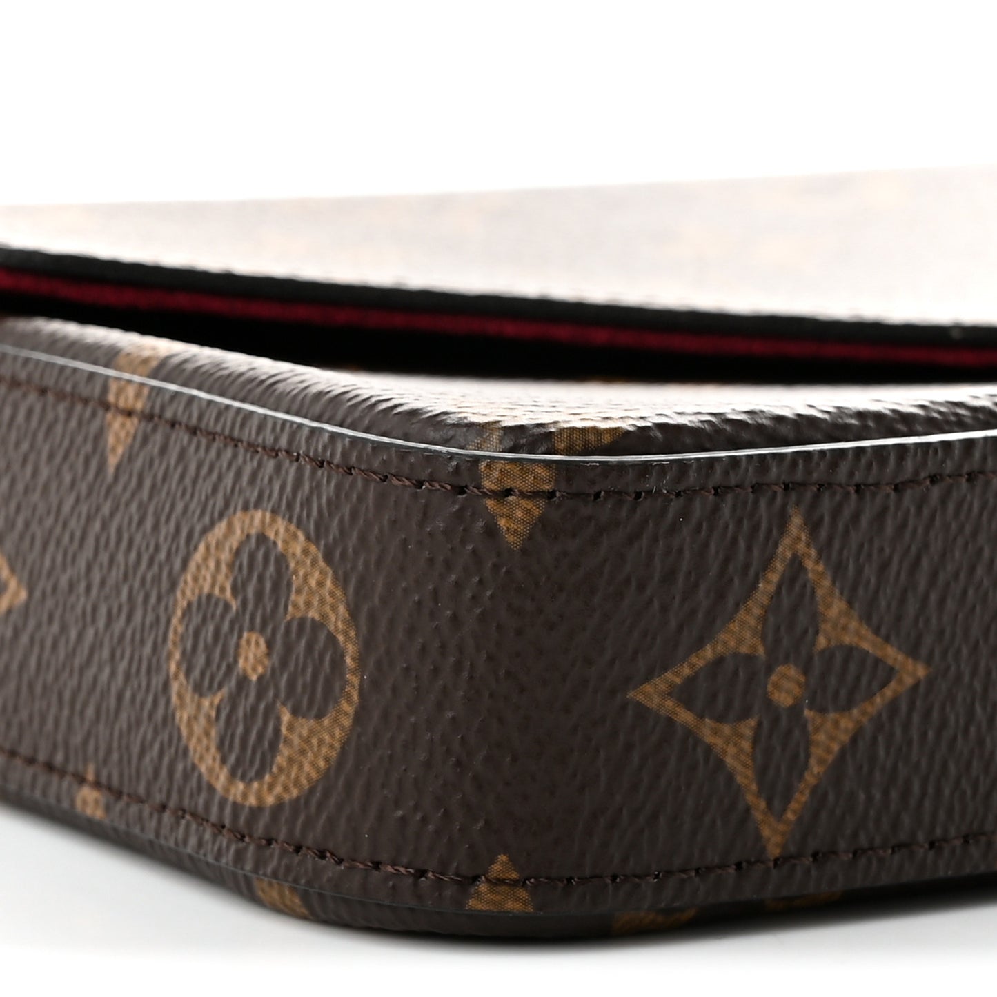 Monogram Pochette Felicie Chain Wallet Fuchsia