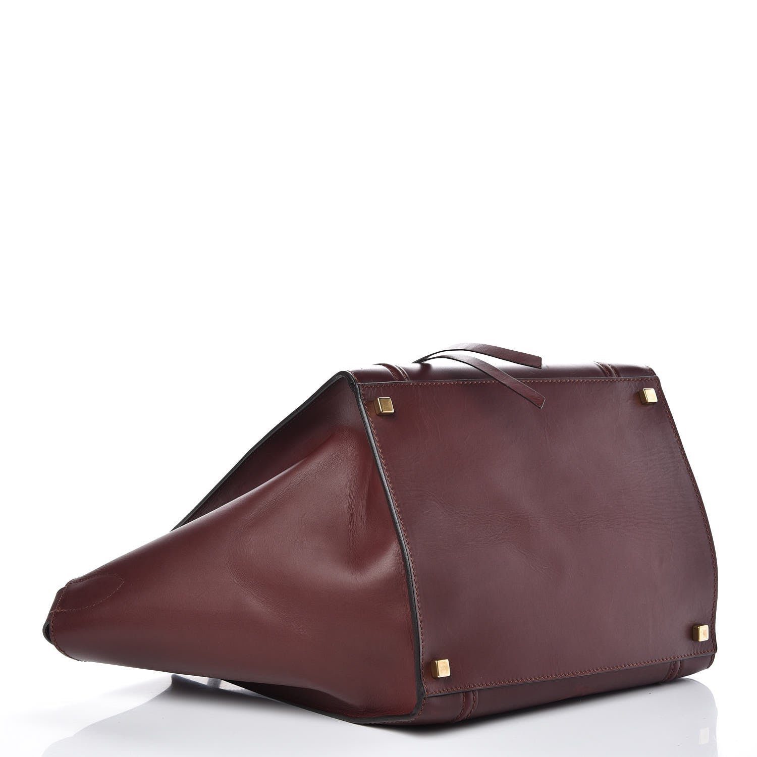 Celine Supple Calfskin Medium Phantom Luggage Burgundy 4 of 13