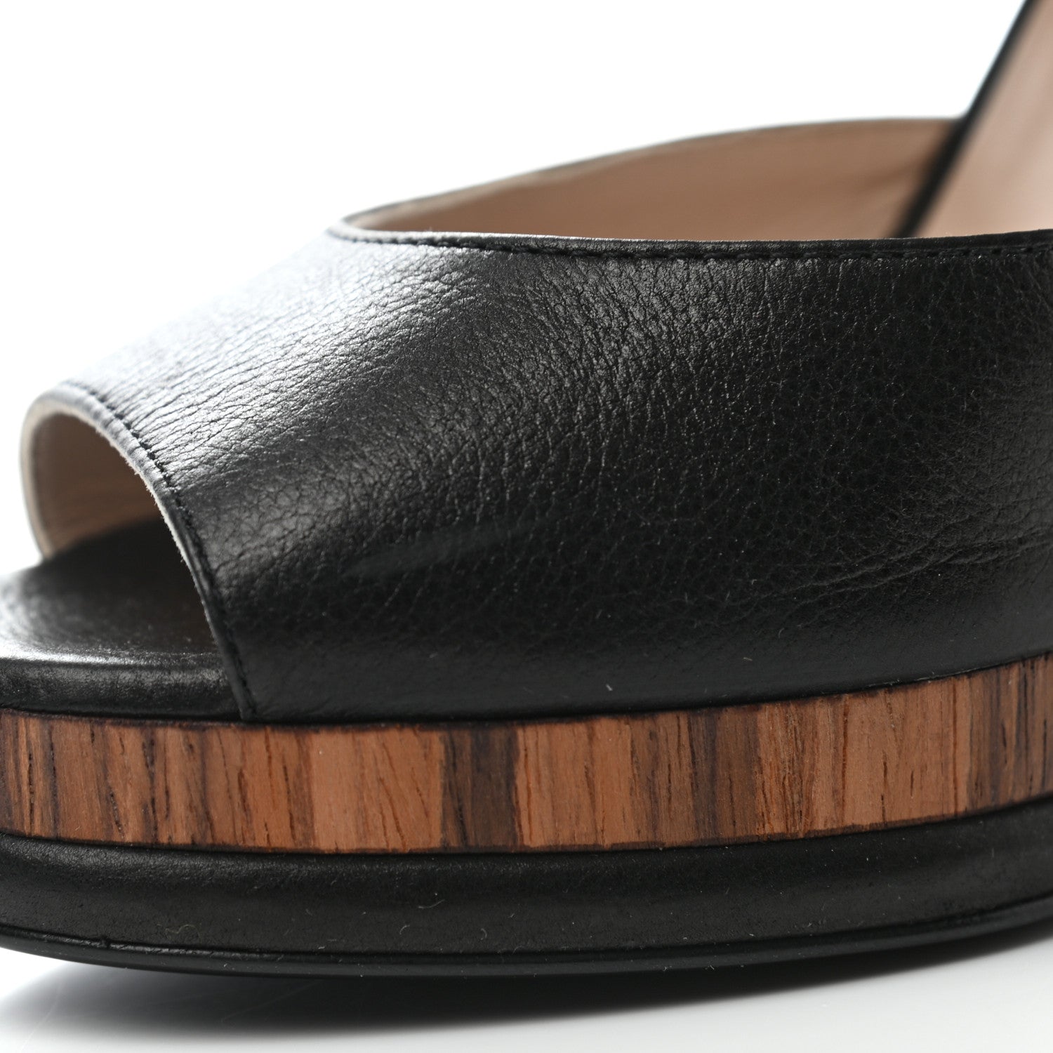 Chanel Lambskin Quilted Wooden Sandals 38 Black 9 of 10