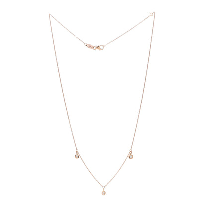 Roberto Coin 18K Yellow Gold Diamond Three Diamond Drop Station Necklace 3 of 5
