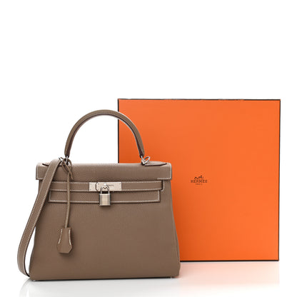 Hermes Togo Kelly Retourne 28 Etoupe 13 of 13