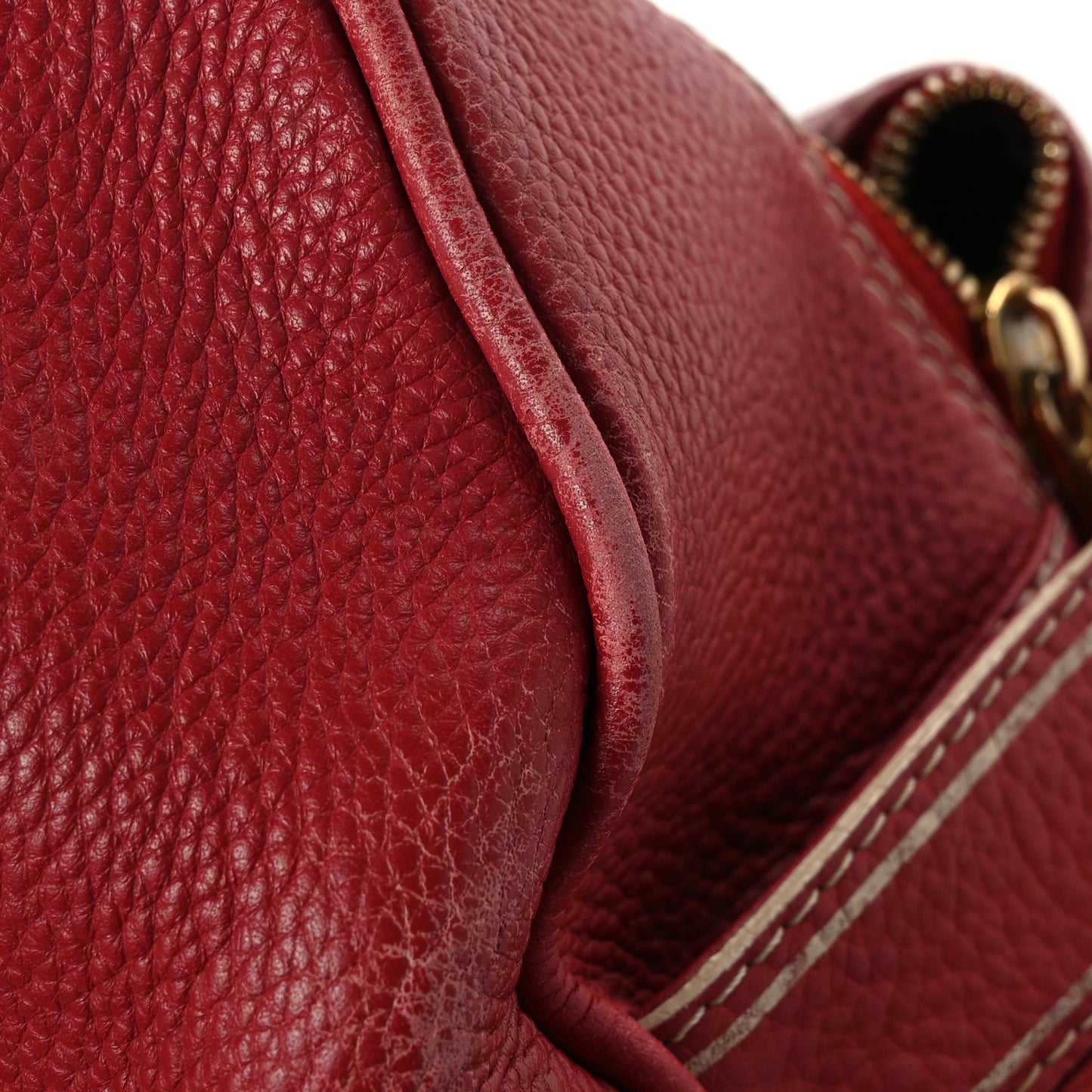 Tobago Leather Carryall Red