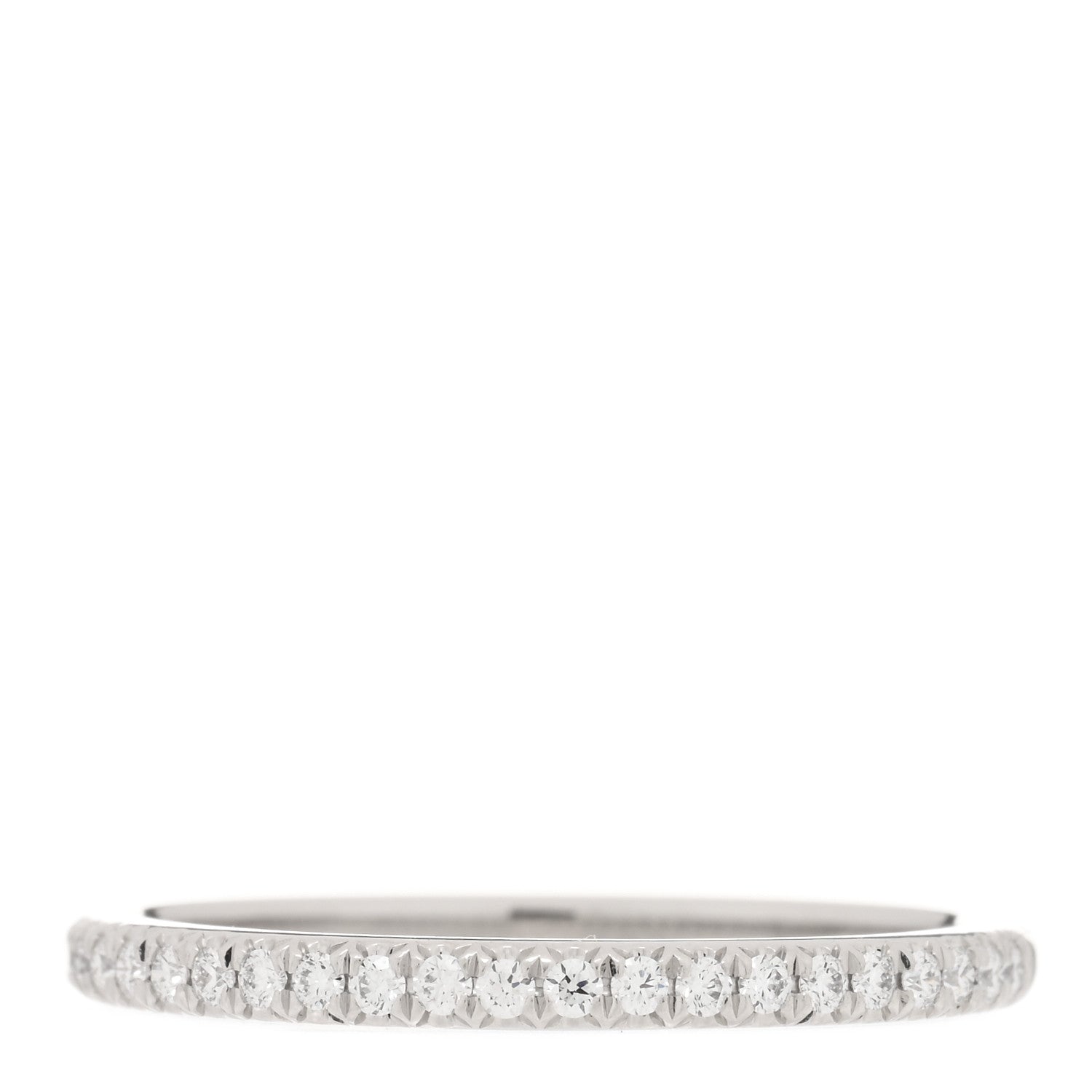 Tiffany Platinum Diamond .22ctw Soleste Half Circle Band Ring 58 8.25 1 of 5