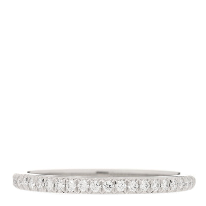Tiffany Platinum Diamond .22ctw Soleste Half Circle Band Ring 58 8.25 1 of 5