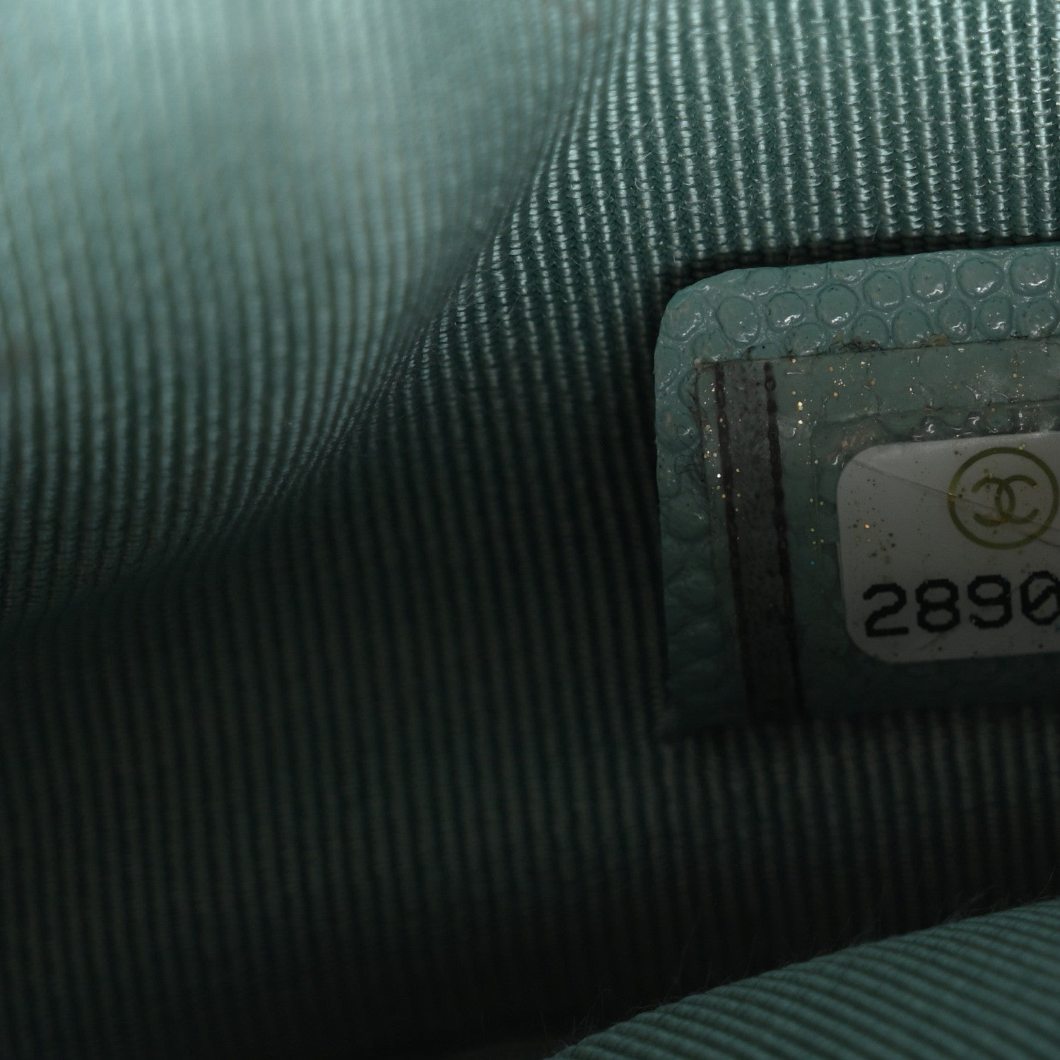 Chanel Caviar Quilted Small Cosmetic Case Light Blue 7 of 8