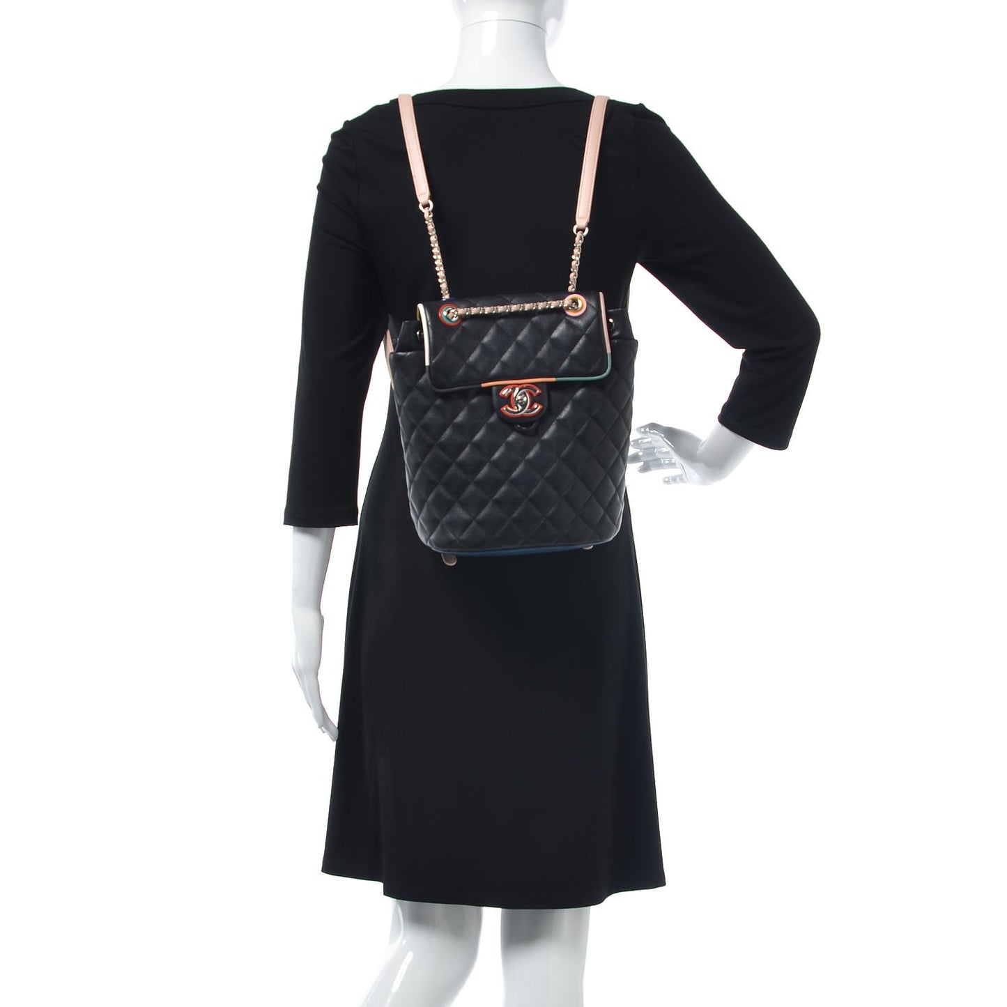Lambskin Quilted Small Cuba Urban Spirit Backpack Black