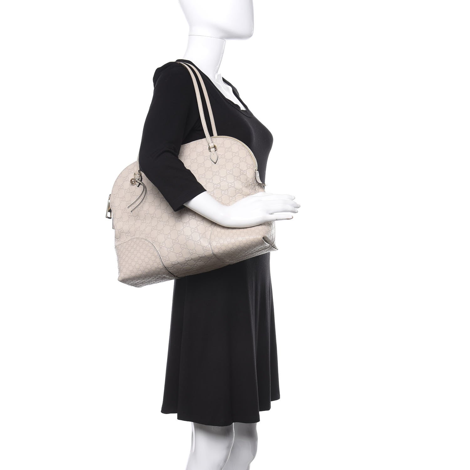 Gucci Guccissima Medium Bree Shoulder Bag Off White 2 of 13