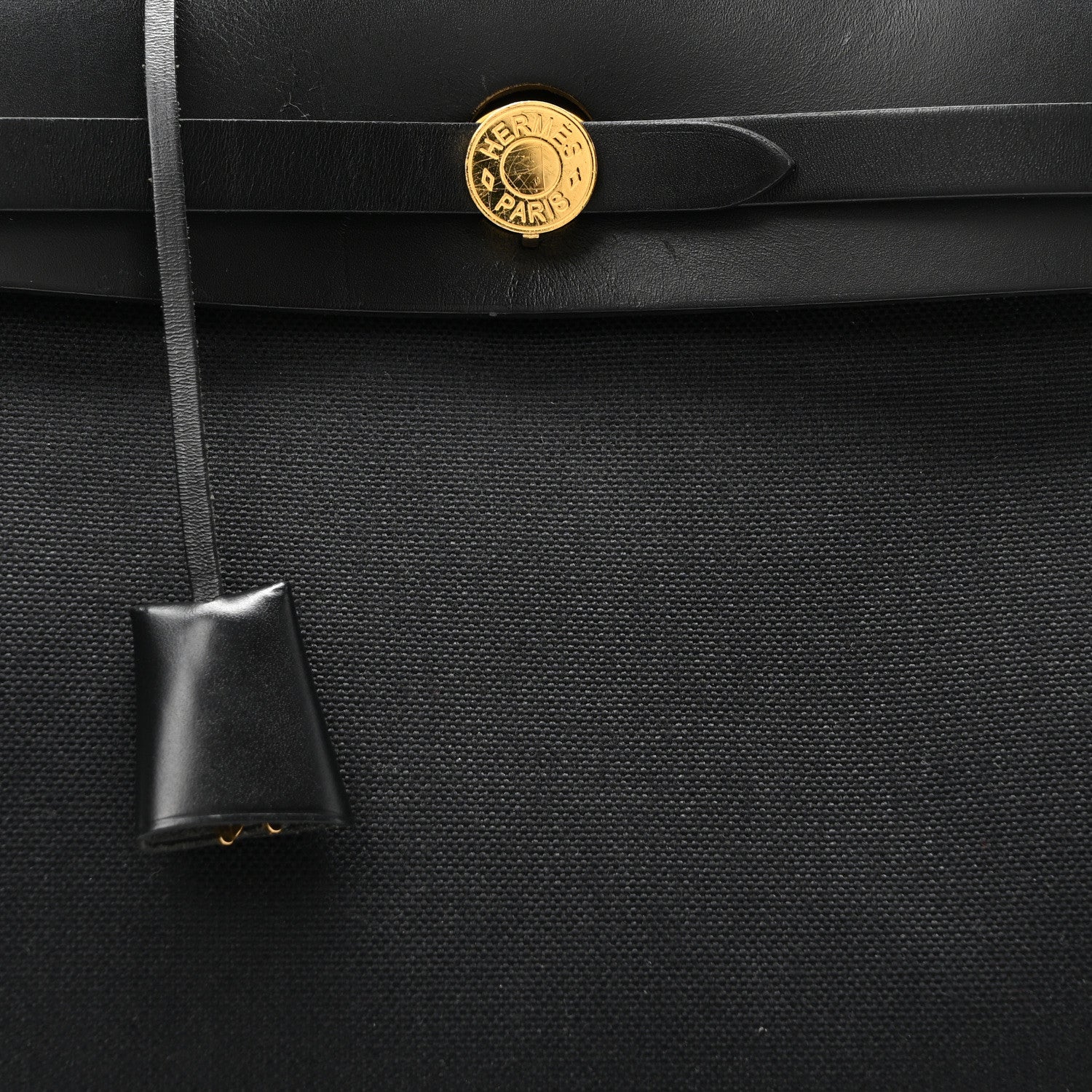 Hermes Military Toile Vache Hunter Herbag Zip Retourne 31 PM Black 9 of 11