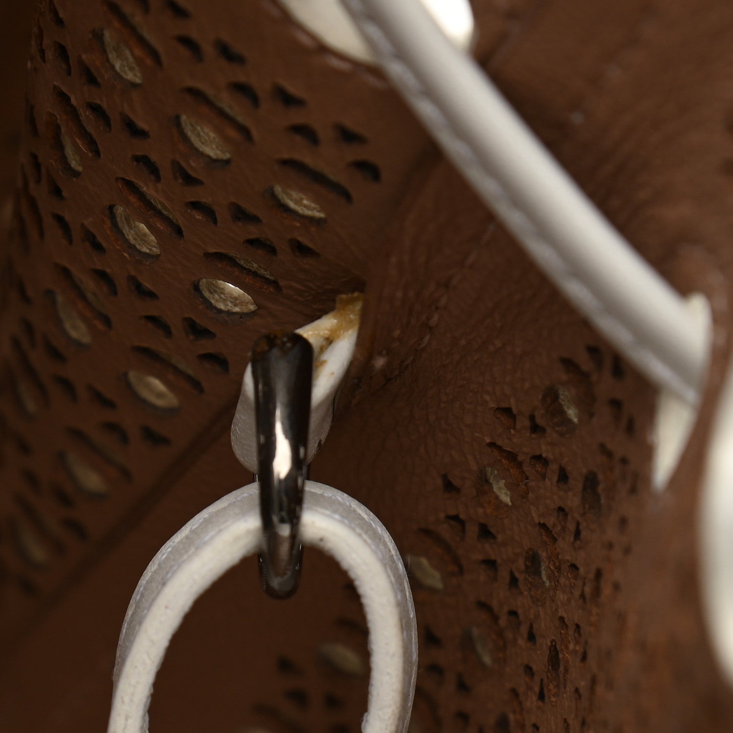 Alaia Calfskin Laser Cut Mina Vienne Tote White 7 of 12