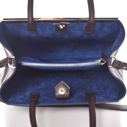 Fendi Vitello Elite Regular 2Jours Tote Caffe Noir Navy 5 of 7