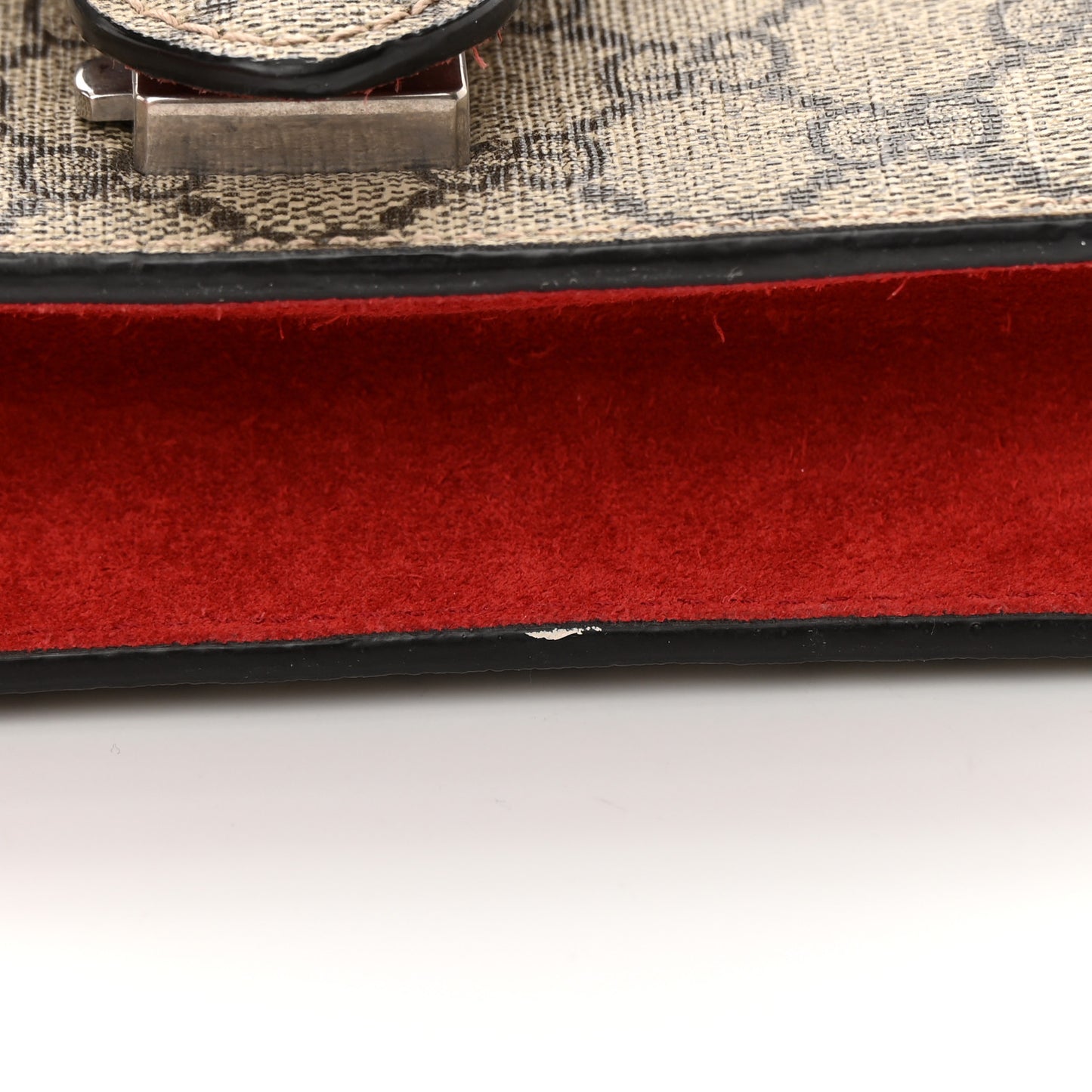 GG Supreme Monogram Mini Dionysus Shoulder Bag Hibiscus Red