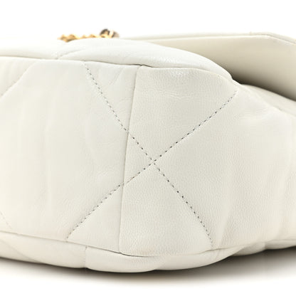 Chanel Lambskin Quilted Medium Chanel 19 Flap White 8 of 13