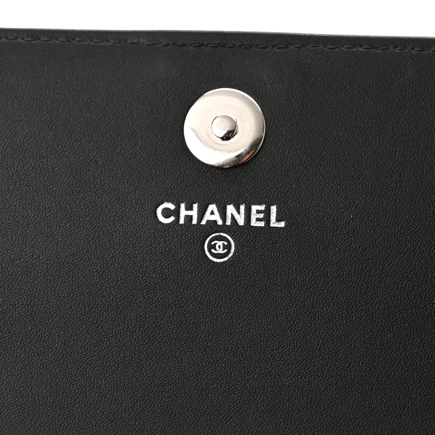 Chanel Calfskin Chevron Quilted Boy Wallet On Removable Chain WOC Black 5 of 11