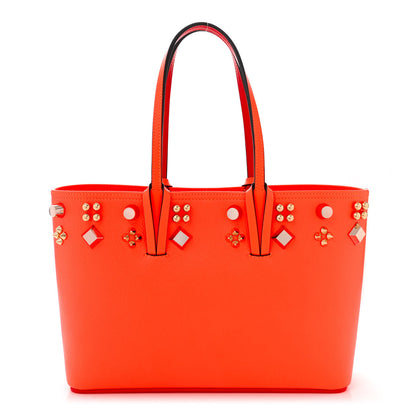 Christian Louboutin Calfskin Empire Spike Studded East West Cabata Tote Sunrise Multicolor 1 of 11