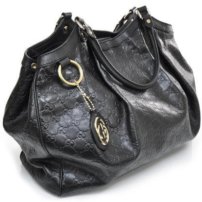 Gucci Guccissima Large Sukey Tote Black 3 of 6