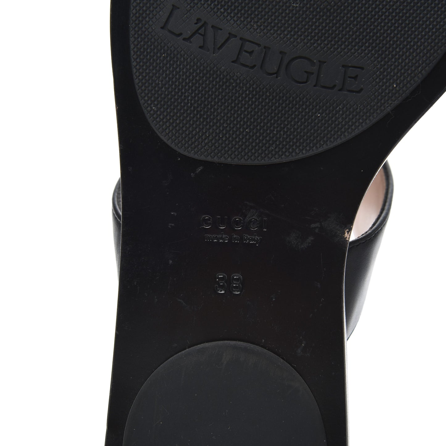Calfskin GG Marmont Thong Sandals 38 Black