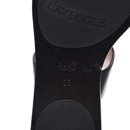Gucci Calfskin GG Marmont Thong Sandals 38 Black 7 of 25