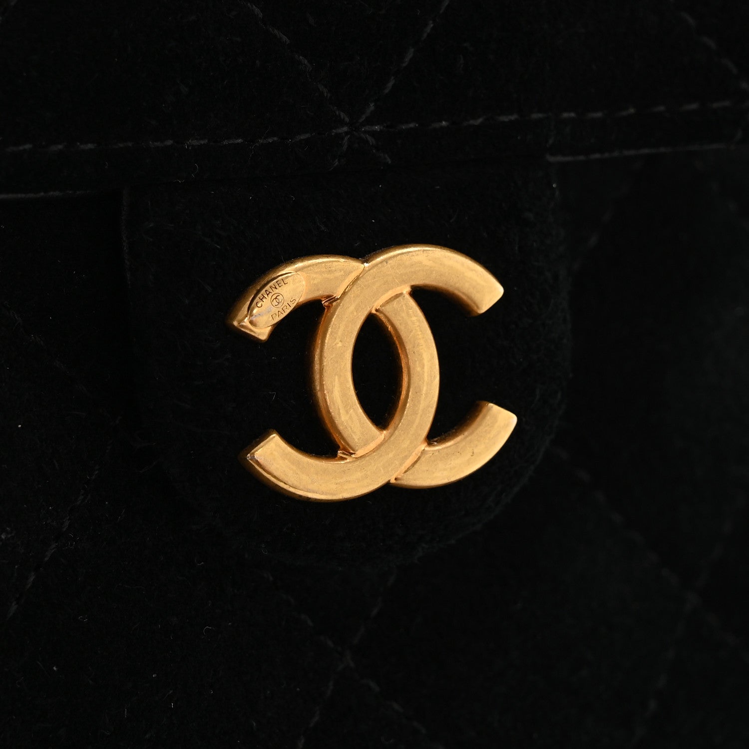Chanel Suede Quilted Medium Chanel 25 Handbag Black 13 of 13