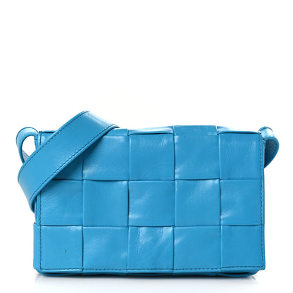 Bottega Veneta Paper Calfskin Maxi Intreccio Cassette Crossbody Bag Pool 1 of 9