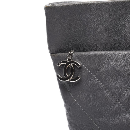 Chanel Caviar Quilted Shopping Tote Grey 10 of 11