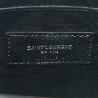 Saint Laurent Calfskin Crocodile Embossed Large Jane Tote Bag Black 6 of 10