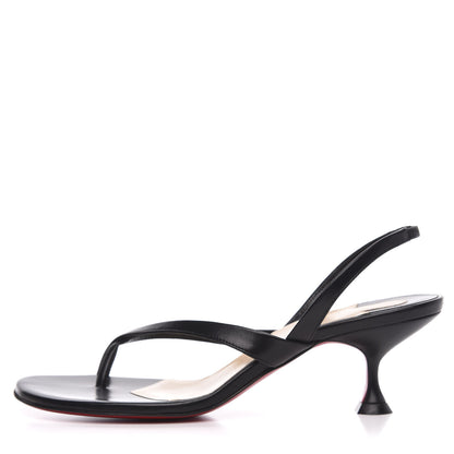 Christian Louboutin Kid Taralita 55 Thong Sandals 37 Black 1 of 8