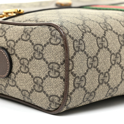 Gucci GG Supreme Monogram Web Small Ophidia Shoulder Bag Brown 8 of 13