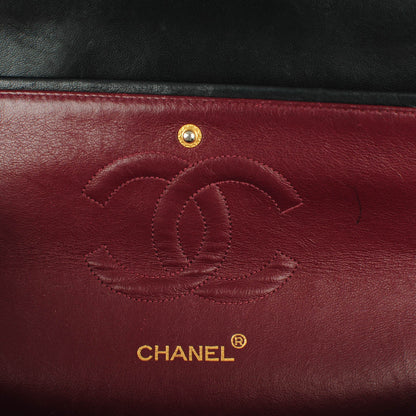Chanel Lambskin Quilted Medium Double Flap Black 6 of 8