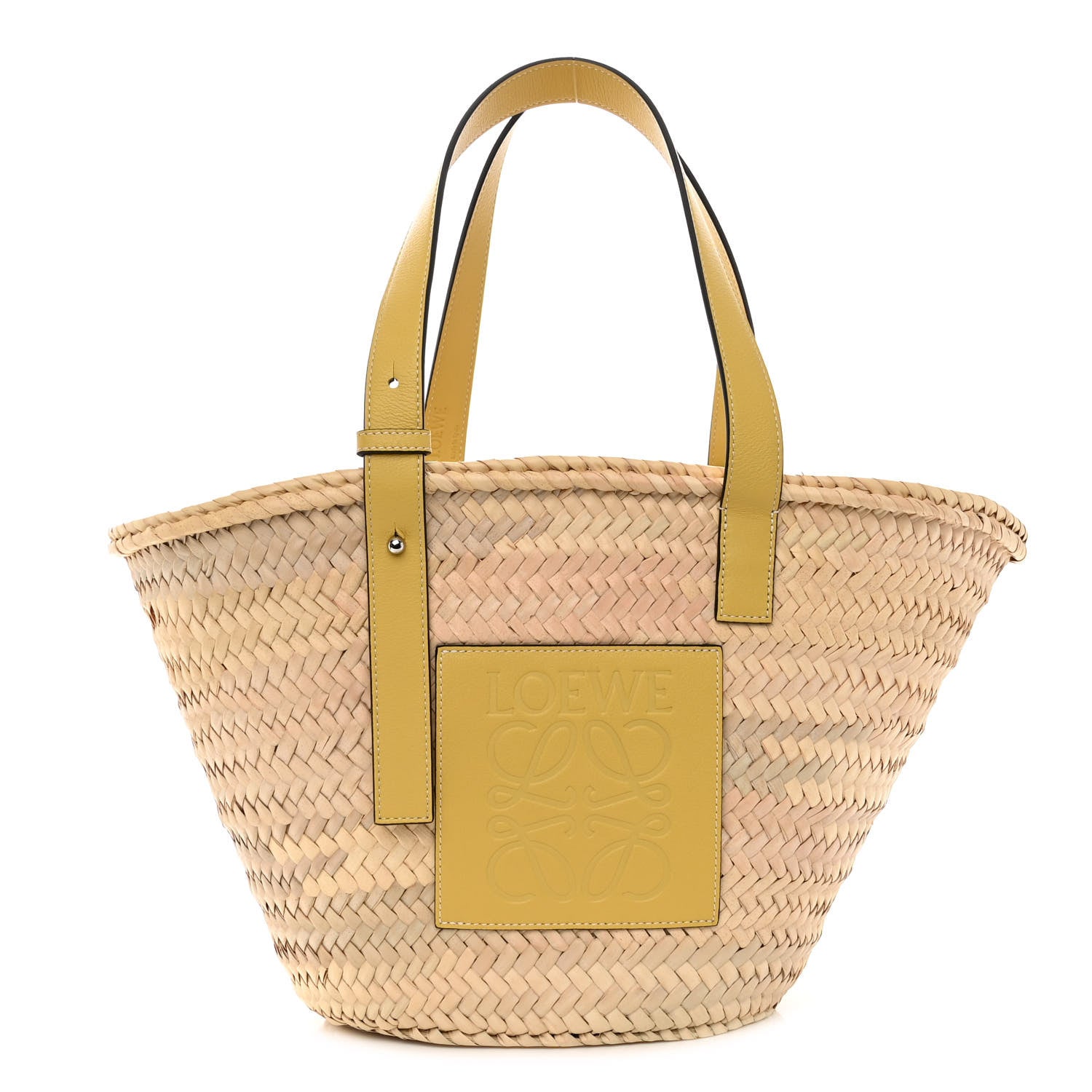 Loewe Raffia Small Basket Tote Bag Natural Yellow 1 of 9