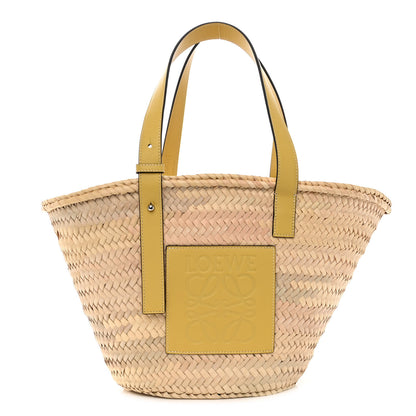 Loewe Raffia Small Basket Tote Bag Natural Yellow 1 of 9