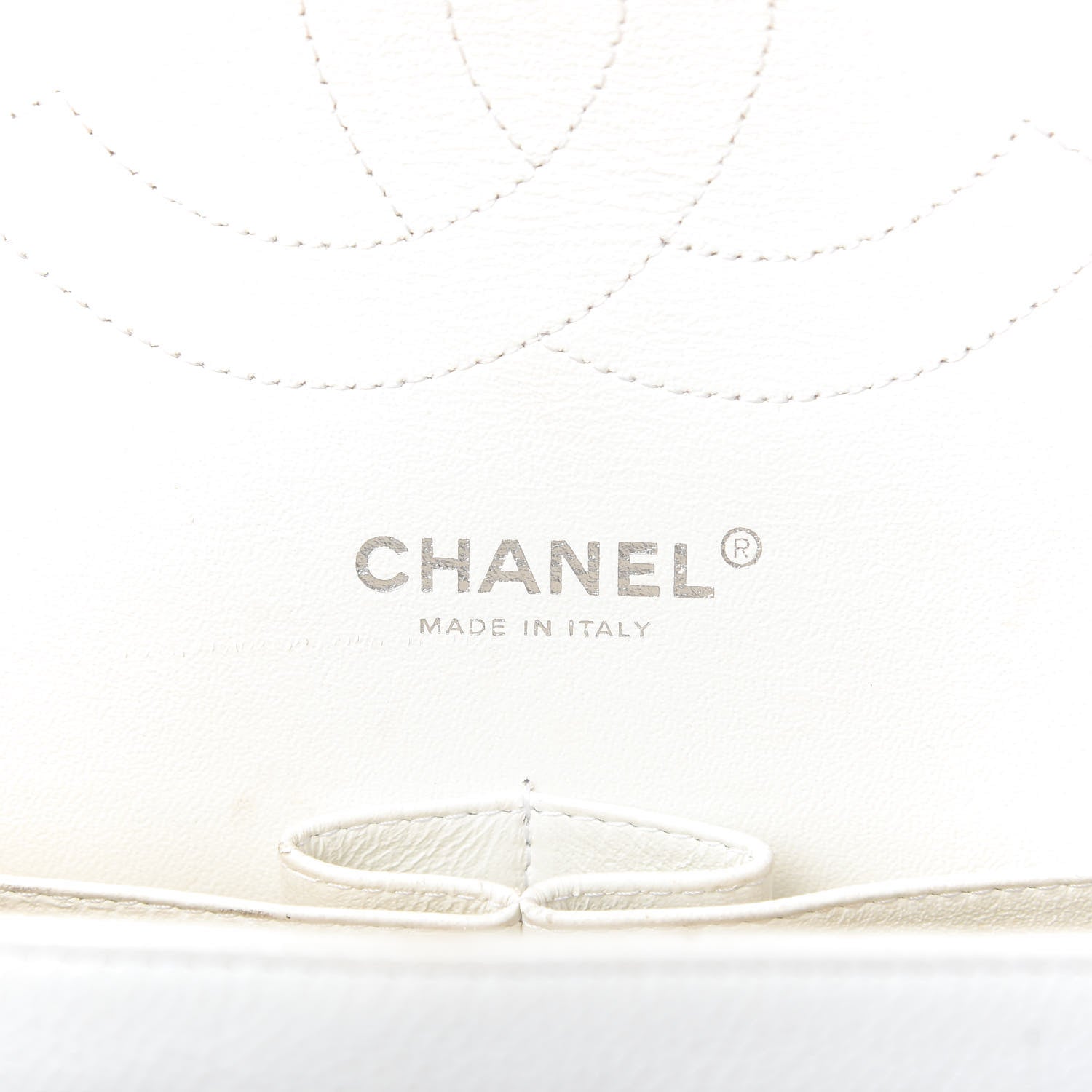 Chanel Caviar Quilted Jumbo Double Flap White 8 of 12