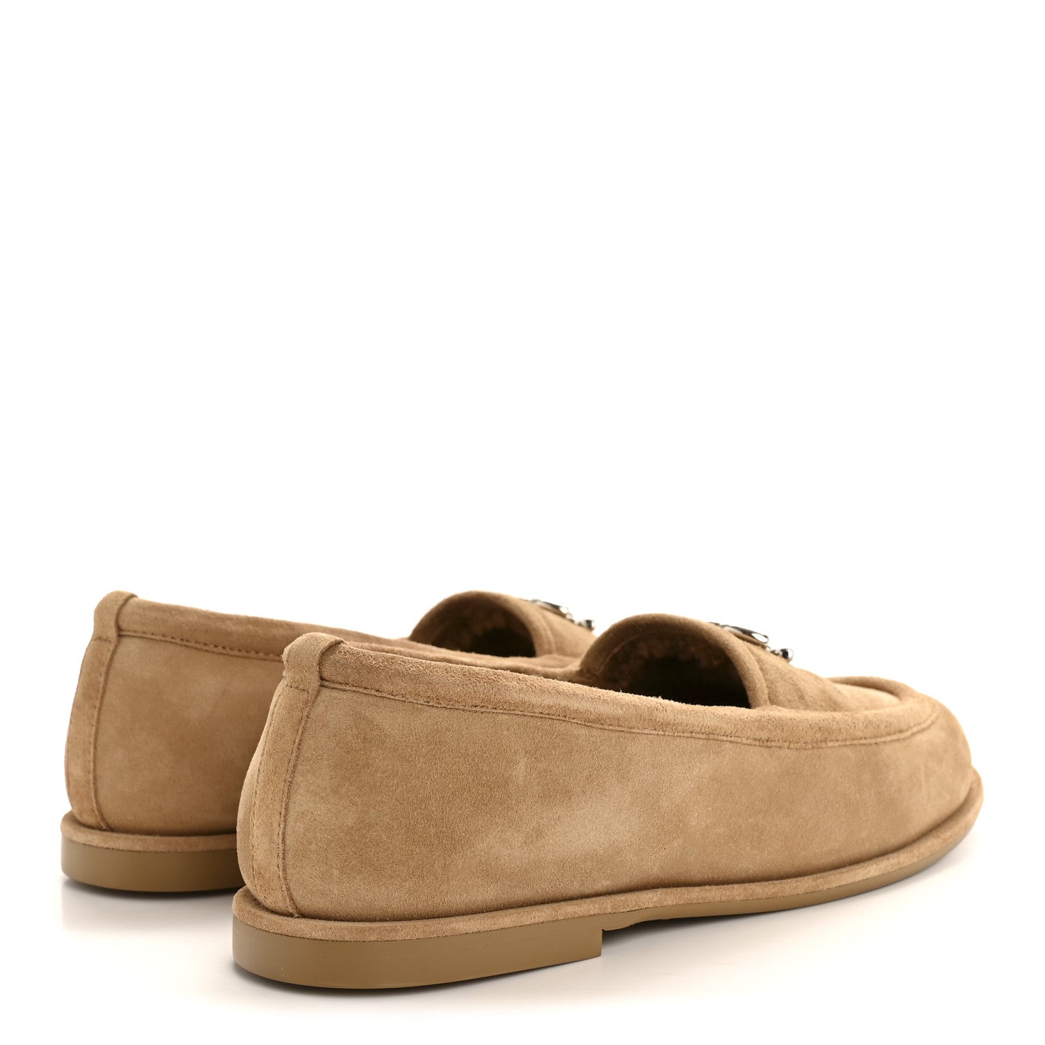 Chanel Suede Calfskin CC Loafers 39.5 Dark Beige 5 of 9