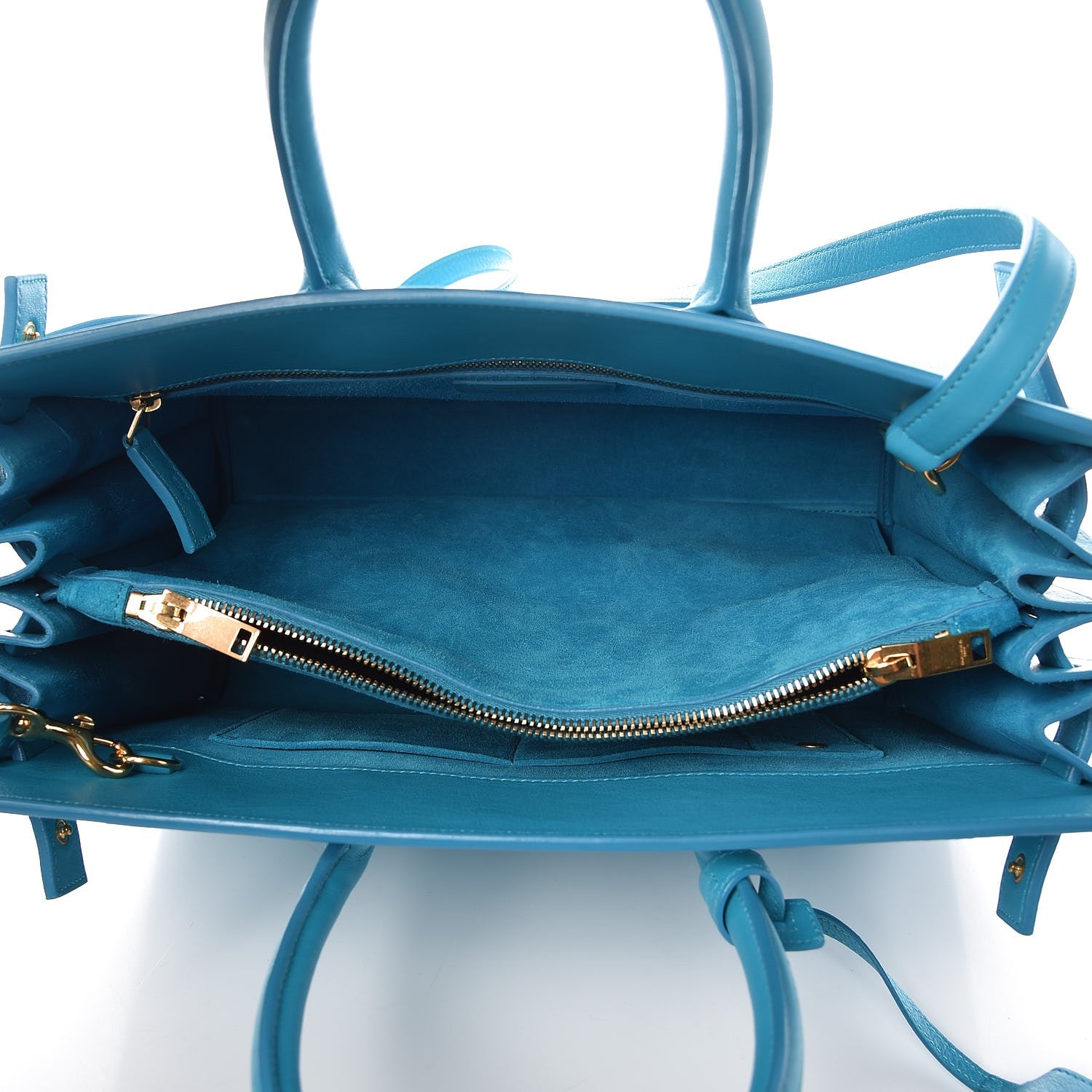 Saint Laurent Calfskin Small Sac De Jour Turquoise 6 of 7