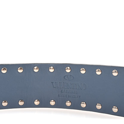 Valentino Garavani Suede Rockstud Spike Shoulder Strap Blue 4 of 4
