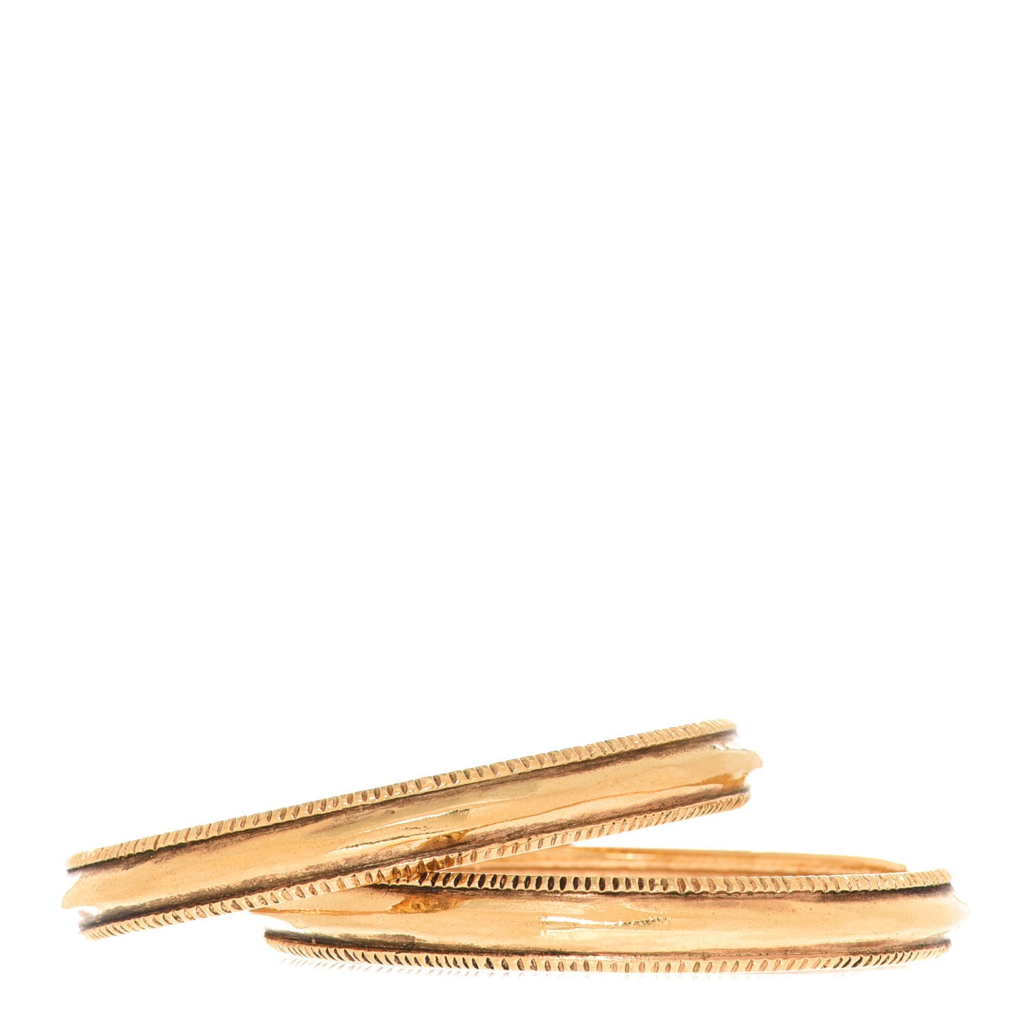 Metal Bangle Set of 2 Gold