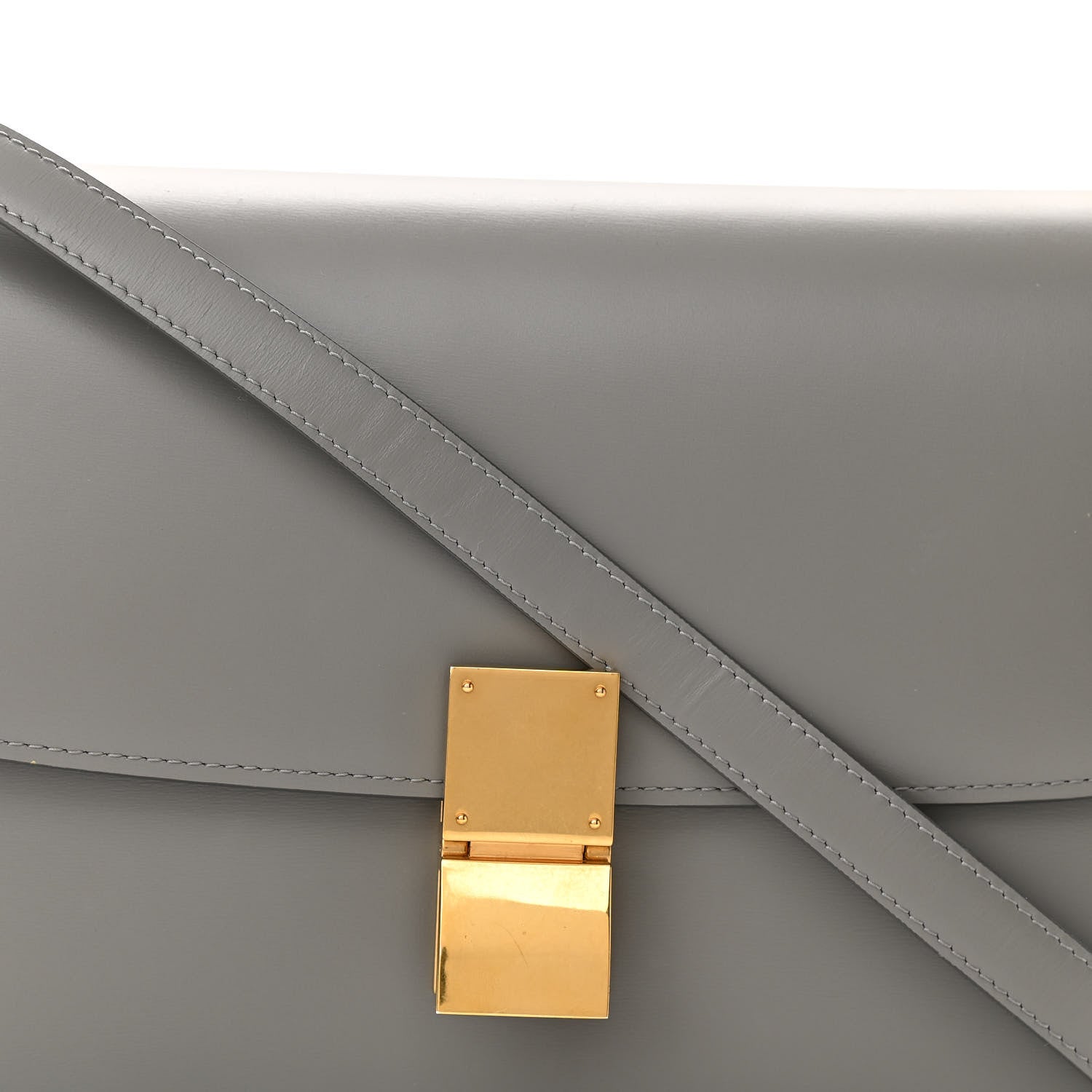 Celine Box Calfskin Medium Classic Box Flap Bag Zinc 8 of 11