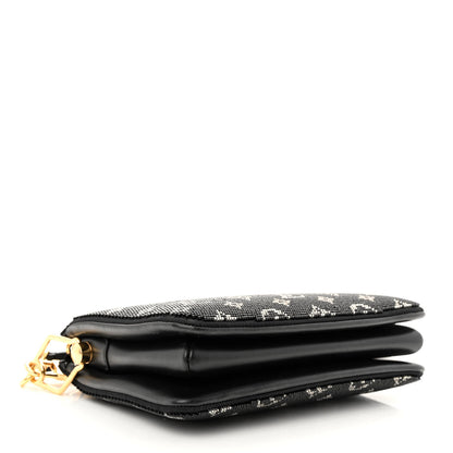 Louis Vuitton Satin Beaded Embroidered Monogram Coussin BB Black 4 of 11