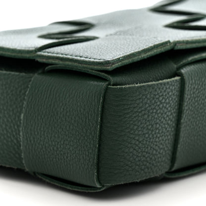 Bottega Veneta Grained Calfskin Maxi Intrecciato Cassette Crossbody Bag Raintree Green 8 of 12