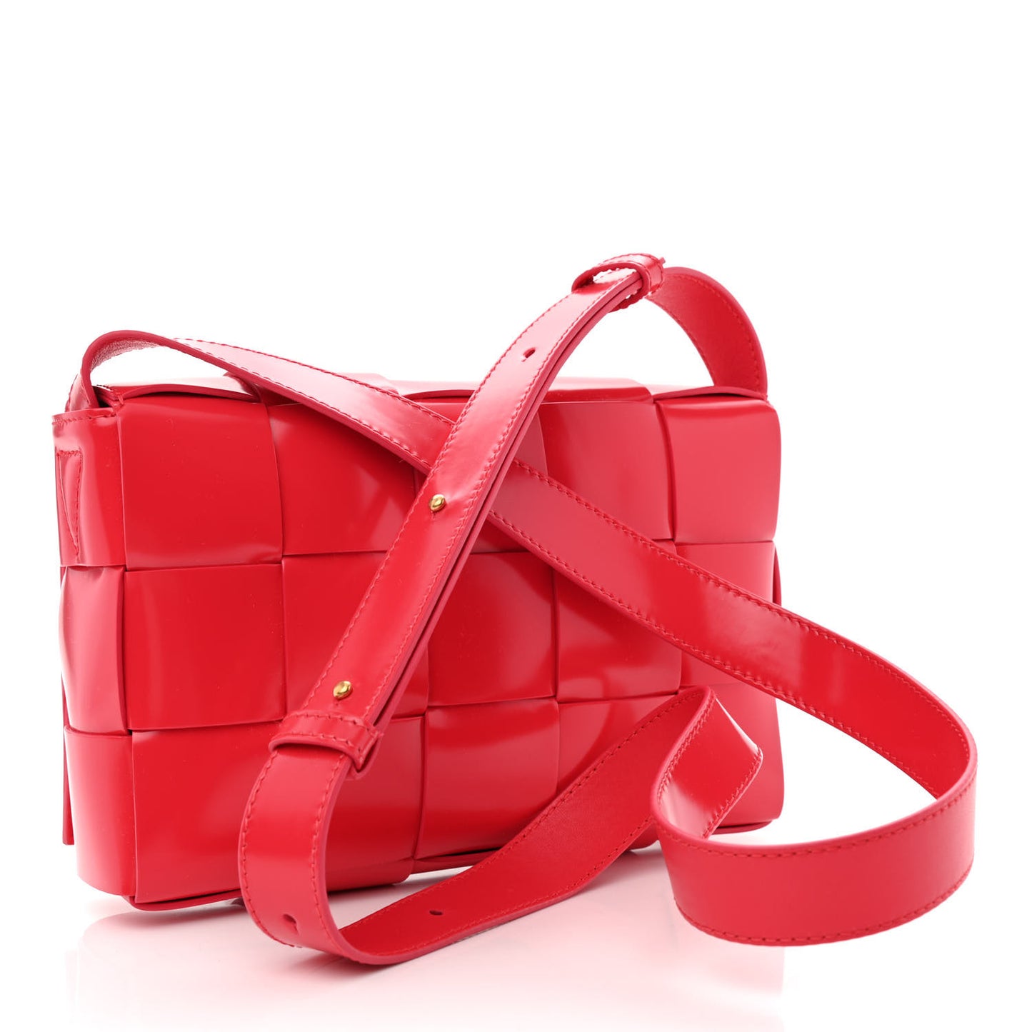 Patent Maxi Intrecciato Cassette Crossbody Bag Firework