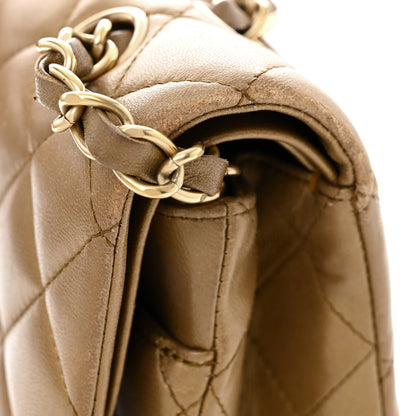Chanel Metallic Lambskin Quilted Medium Double Flap Khaki 19 of 19