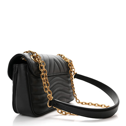 Louis Vuitton Calfskin LV New Wave Chain Bag Black 3 of 10