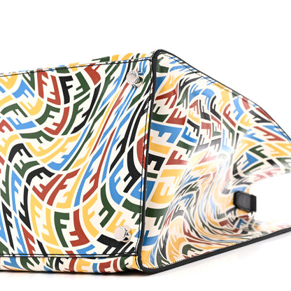 Fendi X SARAH COLEMAN Vitello Grace Light FF Vertigo Shopping Tote White Ice Multicolor 10 of 10