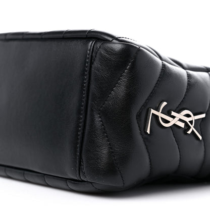 Saint Laurent Calfskin Y Quilted Monogram Small Loulou Bowling Bag Black 10 of 11