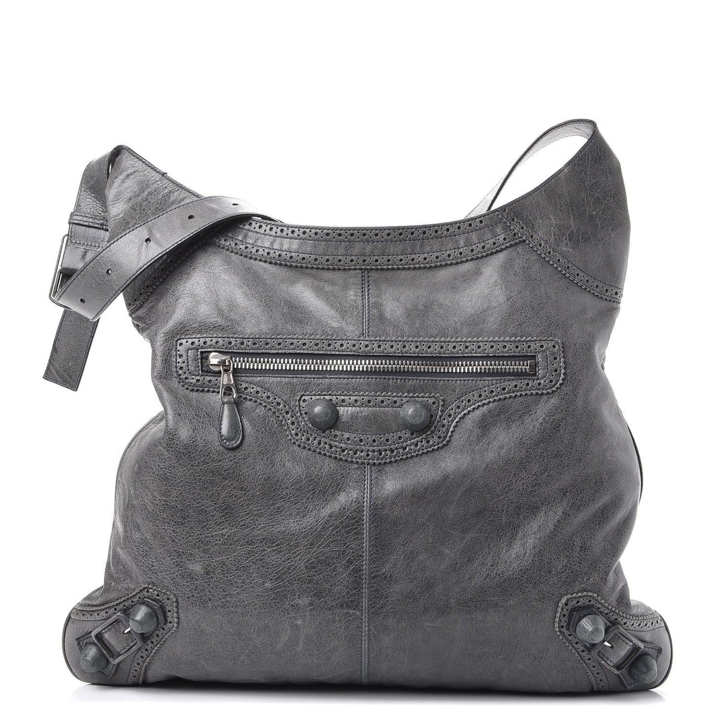 Agneau Giant Brogues Hardware Besace Hobo Storm